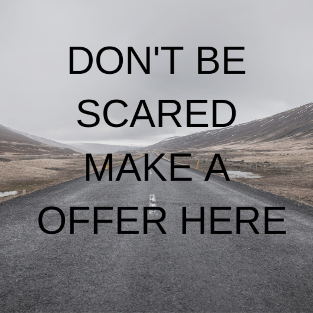 DON'T BE SCARED MAKE A OFFER HERE